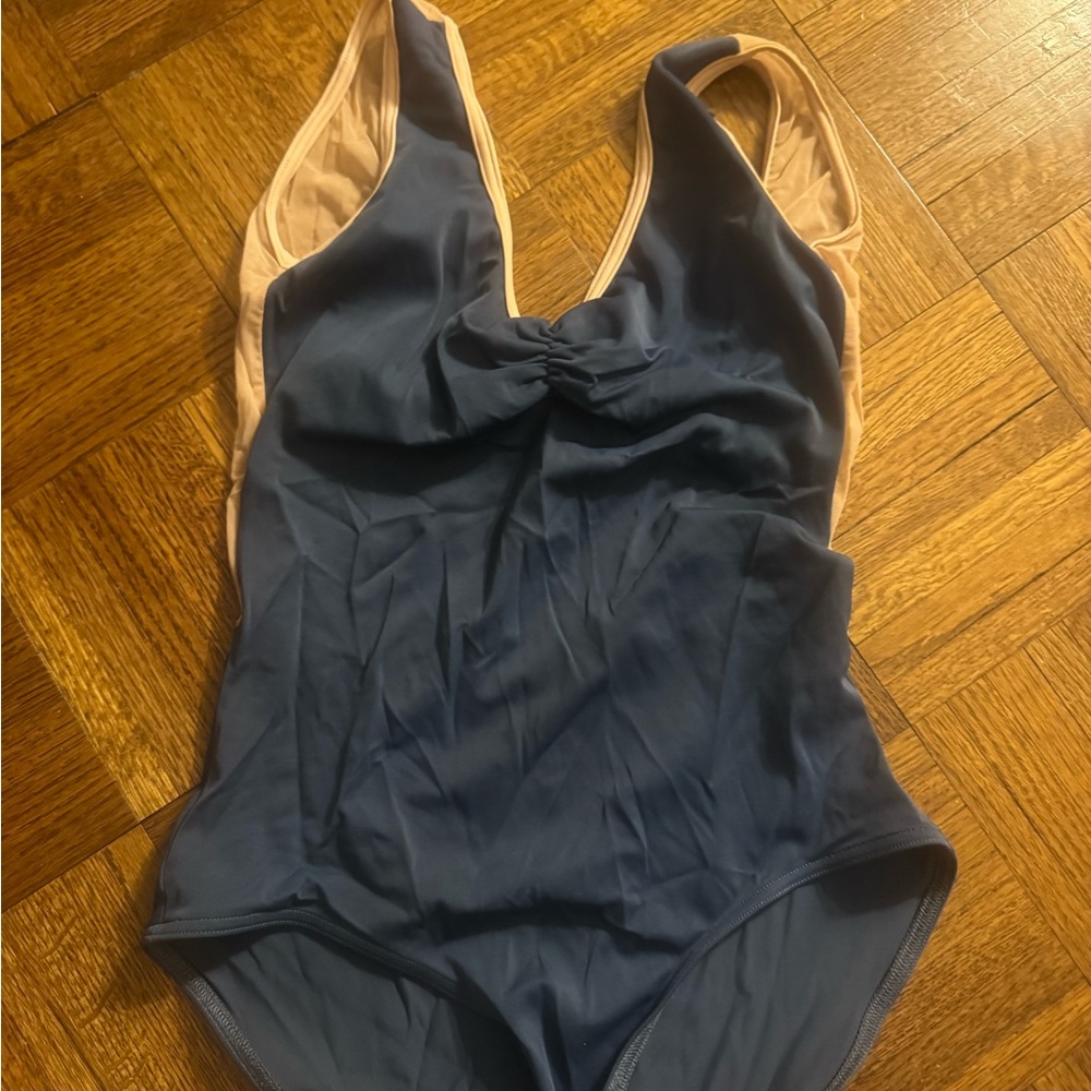 Yumiko Pinch Front, Low V back leotard Size Large